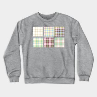 Pastel Plaid Blocks Crewneck Sweatshirt